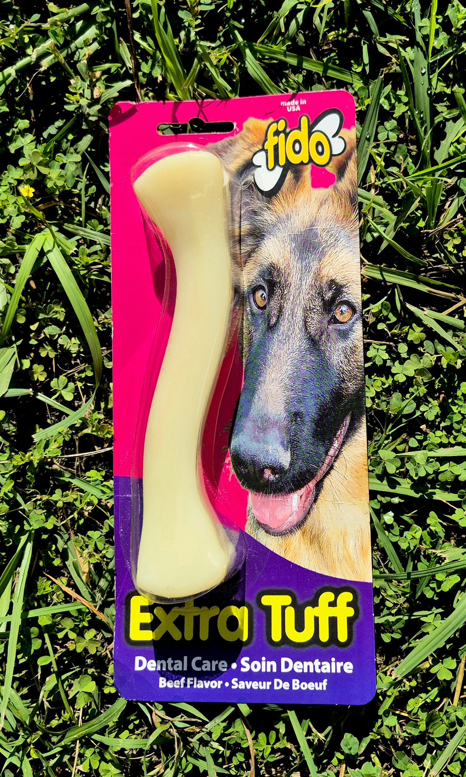 Fido Tough Nylon Extra Tuff Dental Chew Bone — Beef Flavour, Medium