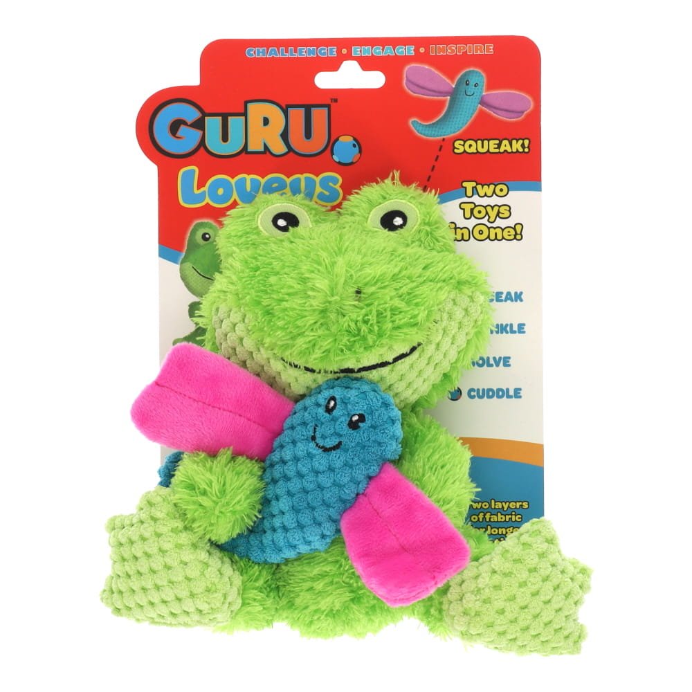 GURU Comfort Plush Dog Toy — Frog, Medium
