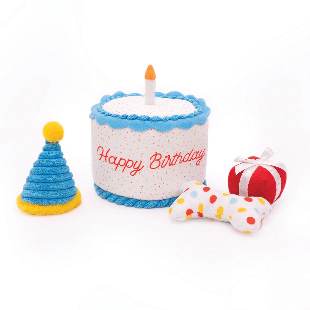 ZippyPaws Hide & Seek Birthday Cake Interactive Dog Toy