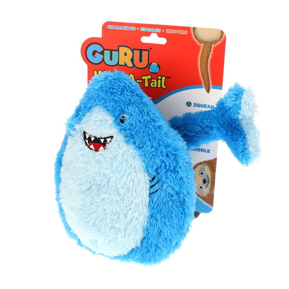 GURU Hide & Seek Puzzle Plush Dog Toy — Shark, Large