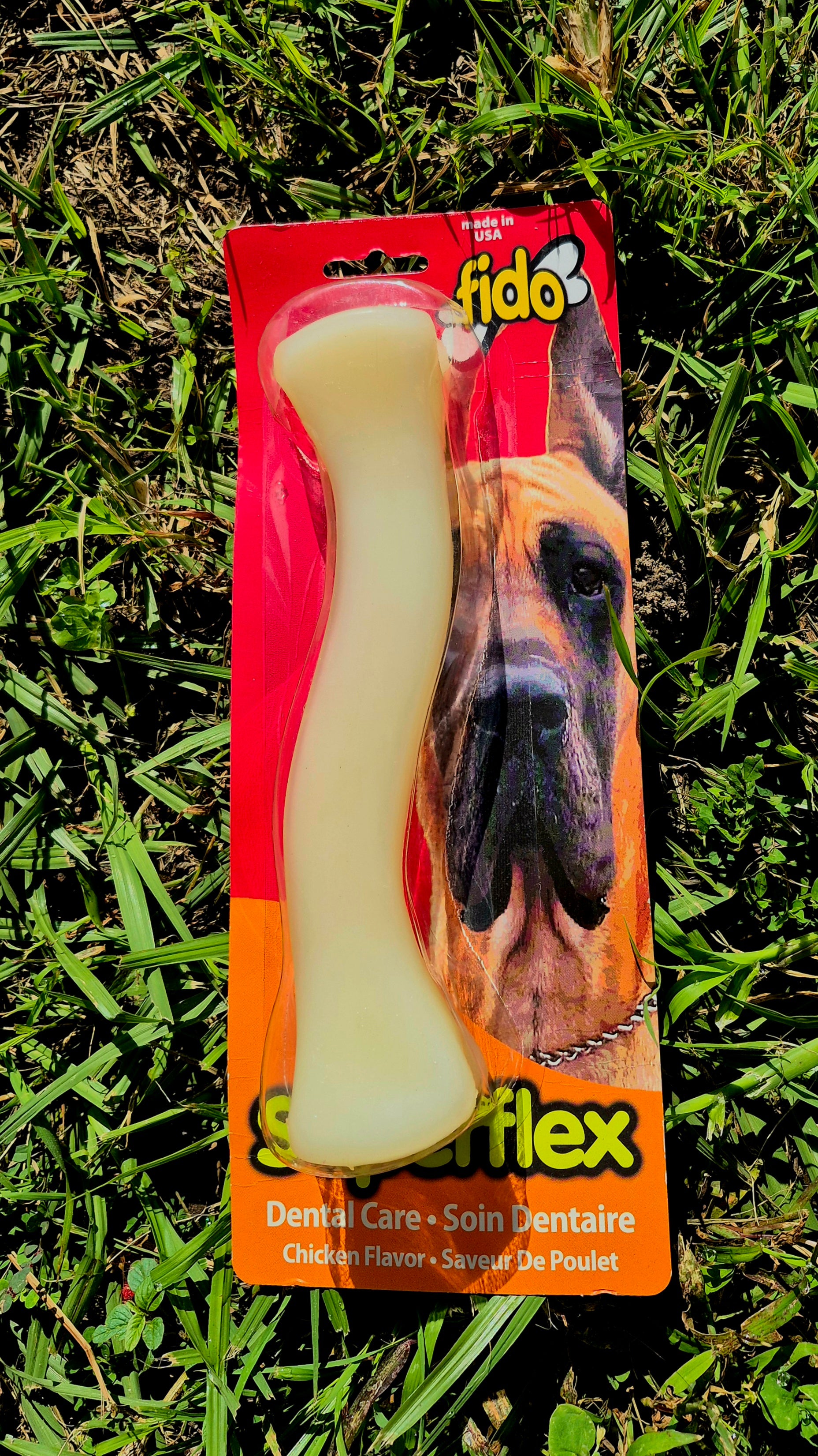 Fido Dental Chew Bone — Chicken Flavour, Large