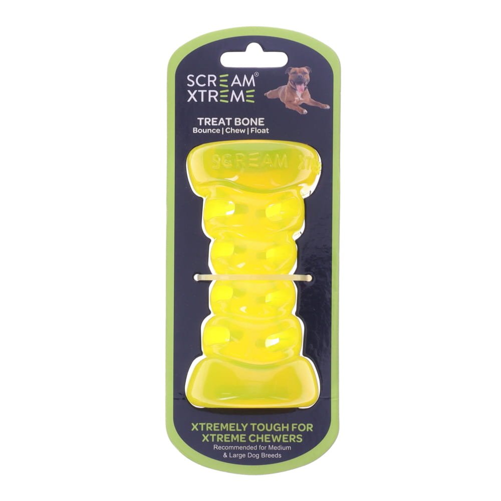 Scream Dental Treat Dispensing Chew Bone Green