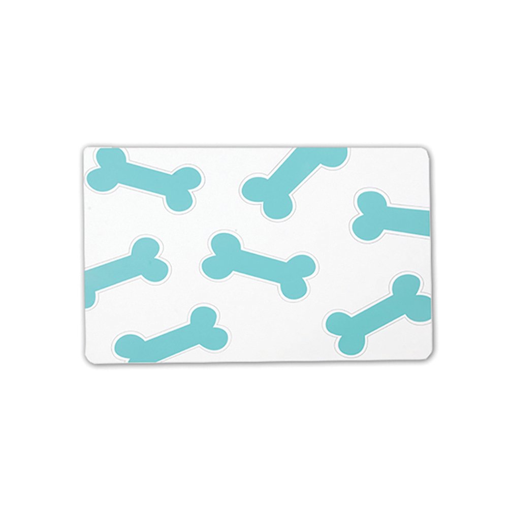 Petrageous Non-Slip Dog Food Bowl Placemat — Bones Print